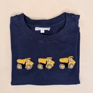 Lottie Dot Kids 2T French Knot Dump Truck Tee Navy